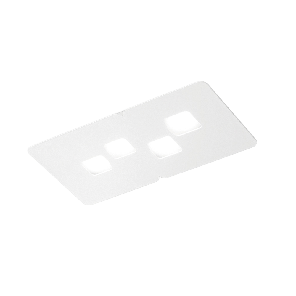 Plafonnier Bilbao en métal rectangle et diffuseur en méthacrylate au design contemporain par Gea Luce Plafonnier Bilbao en métal rectangle et diffuseur en méthacrylate au design contemporain par Gea Luce