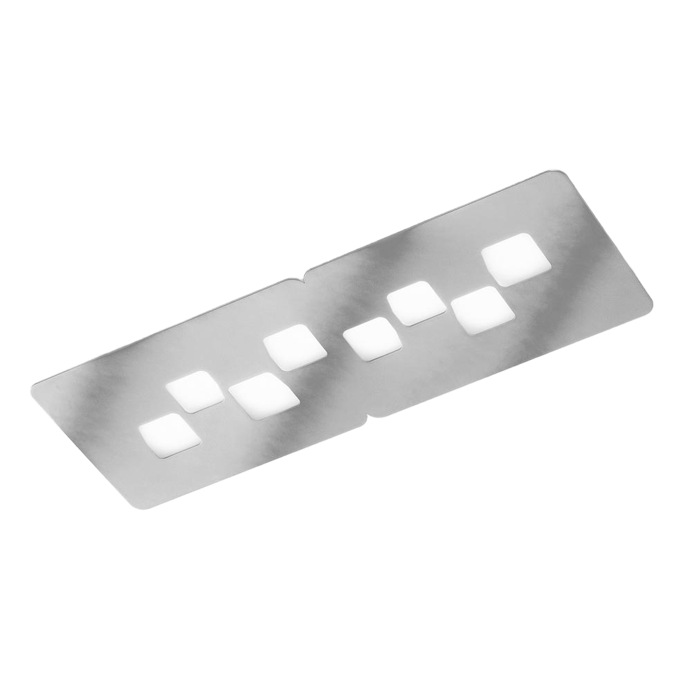 Plafonnier Bilbao en métal rectangle et diffuseur en méthacrylate au design contemporain par Gea Luce Plafonnier Bilbao en métal rectangle et diffuseur en méthacrylate au design contemporain par Gea Luce