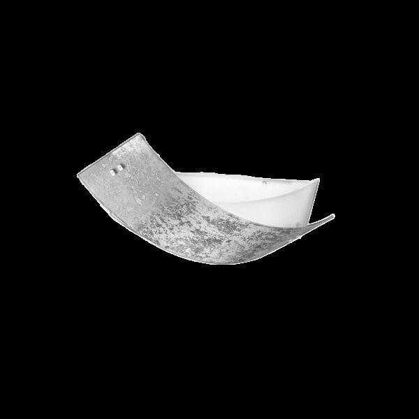 Plafonnier Camilla base en métal blanc avec diffuseur en verre coloré au design contemporain par Gea Luce