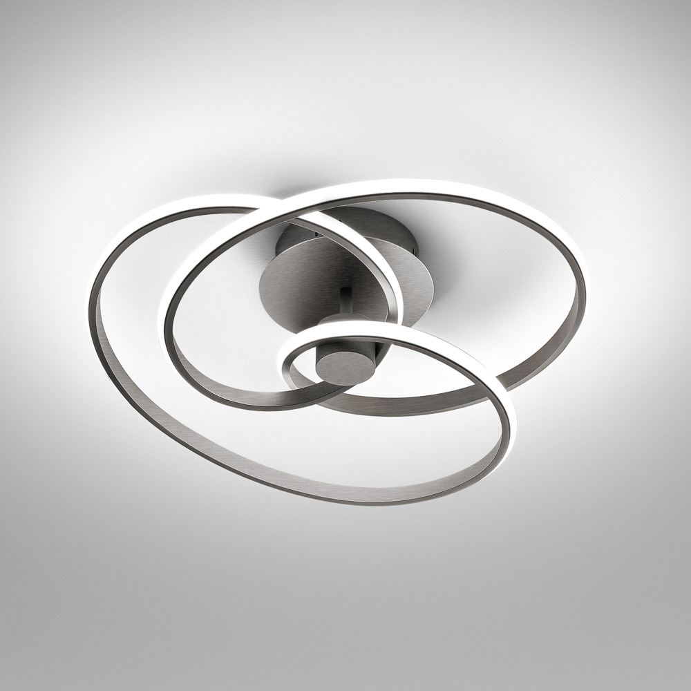 Plafonnier Diva base en aluminium avec diffuseur en silicone blanc opale au design contemporain par Gea Luce Plafonnier Diva base en aluminium avec diffuseur en silicone blanc opale au design contemporain par Gea Luce