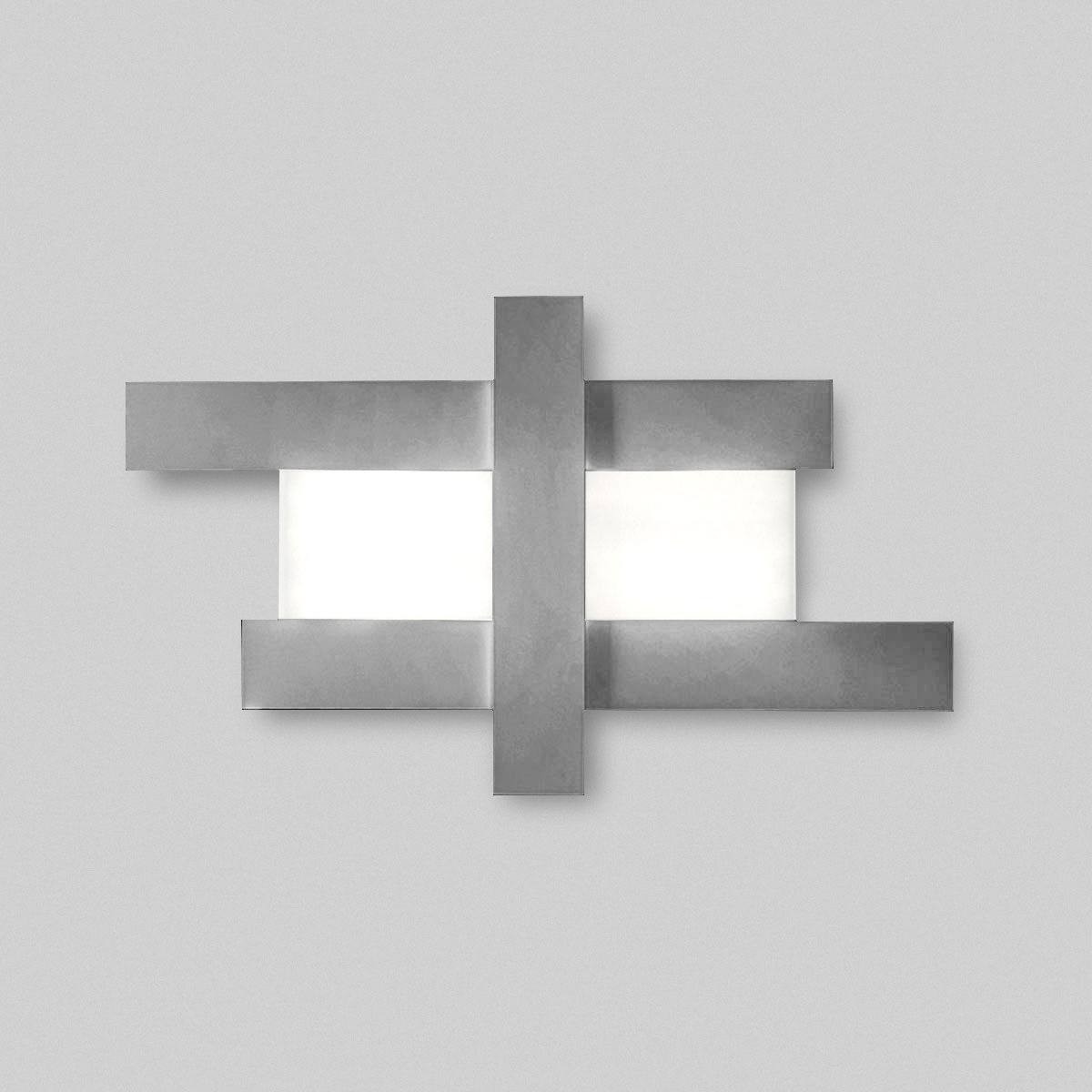 Plafonnier/Applique Doha cadre en aluminium avec diffuseur en méthacrylate au design contemporain par Gea Luce Plafonnier/Applique Doha cadre en aluminium avec diffuseur en méthacrylate au design contemporain par Gea Luce