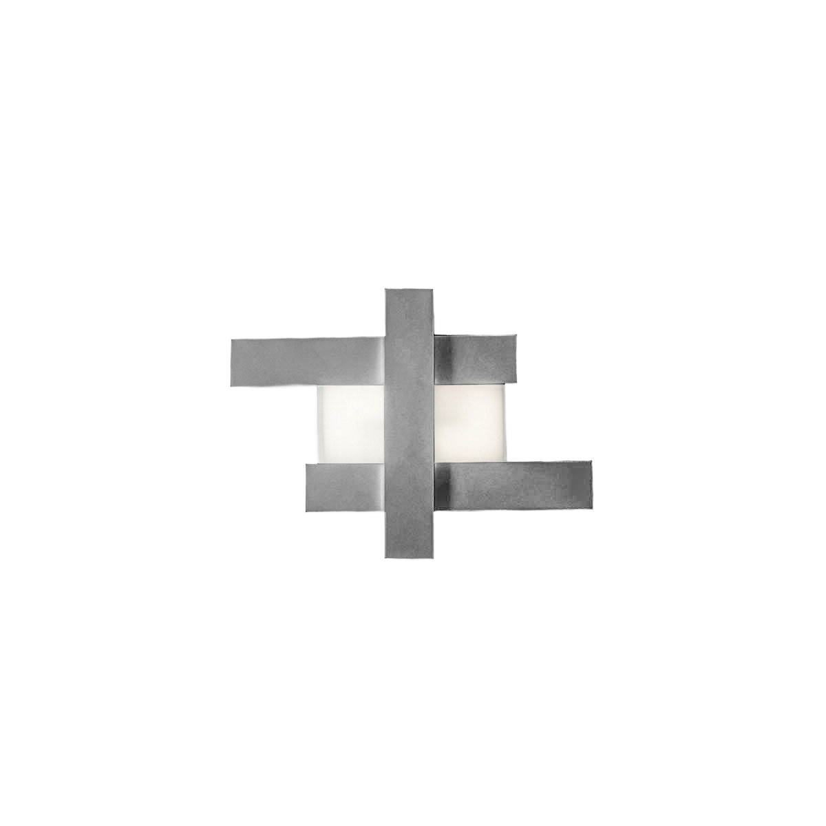 Plafonnier/Applique Doha cadre en aluminium avec diffuseur en méthacrylate au design contemporain par Gea Luce