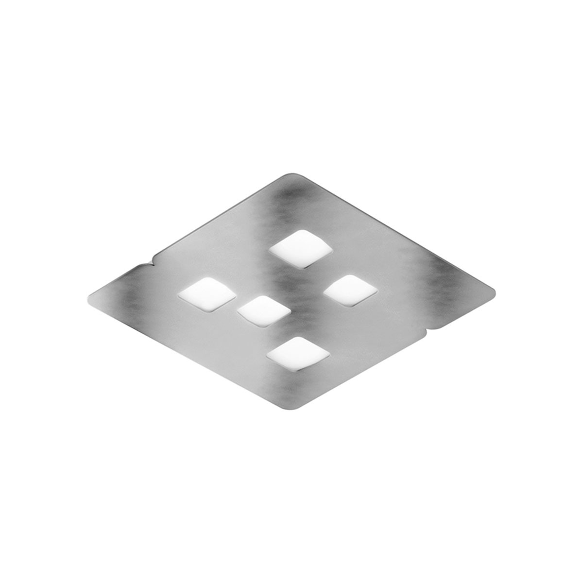 Plafonnier Giselle cadre en métal carré avec diffuseur en aluminium au design contemporain par Gea Luce Plafonnier Giselle cadre en métal carré avec diffuseur en aluminium au design contemporain par Gea Luce