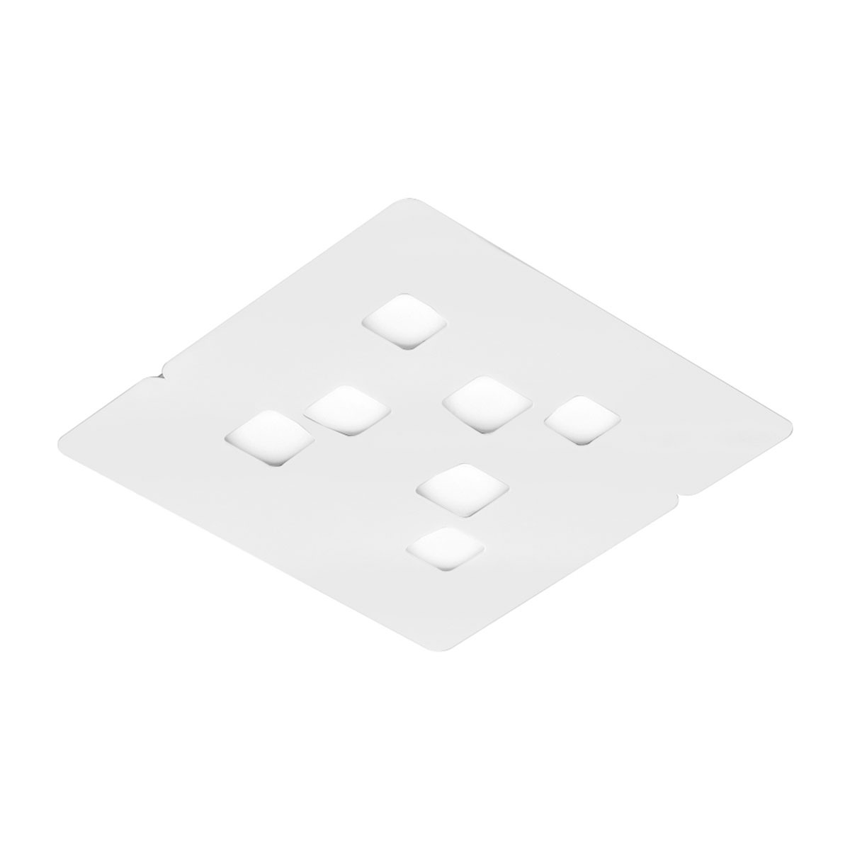 Plafonnier Giselle cadre en métal carré avec diffuseur en aluminium au design contemporain par Gea Luce Plafonnier Giselle cadre en métal carré avec diffuseur en aluminium au design contemporain par Gea Luce