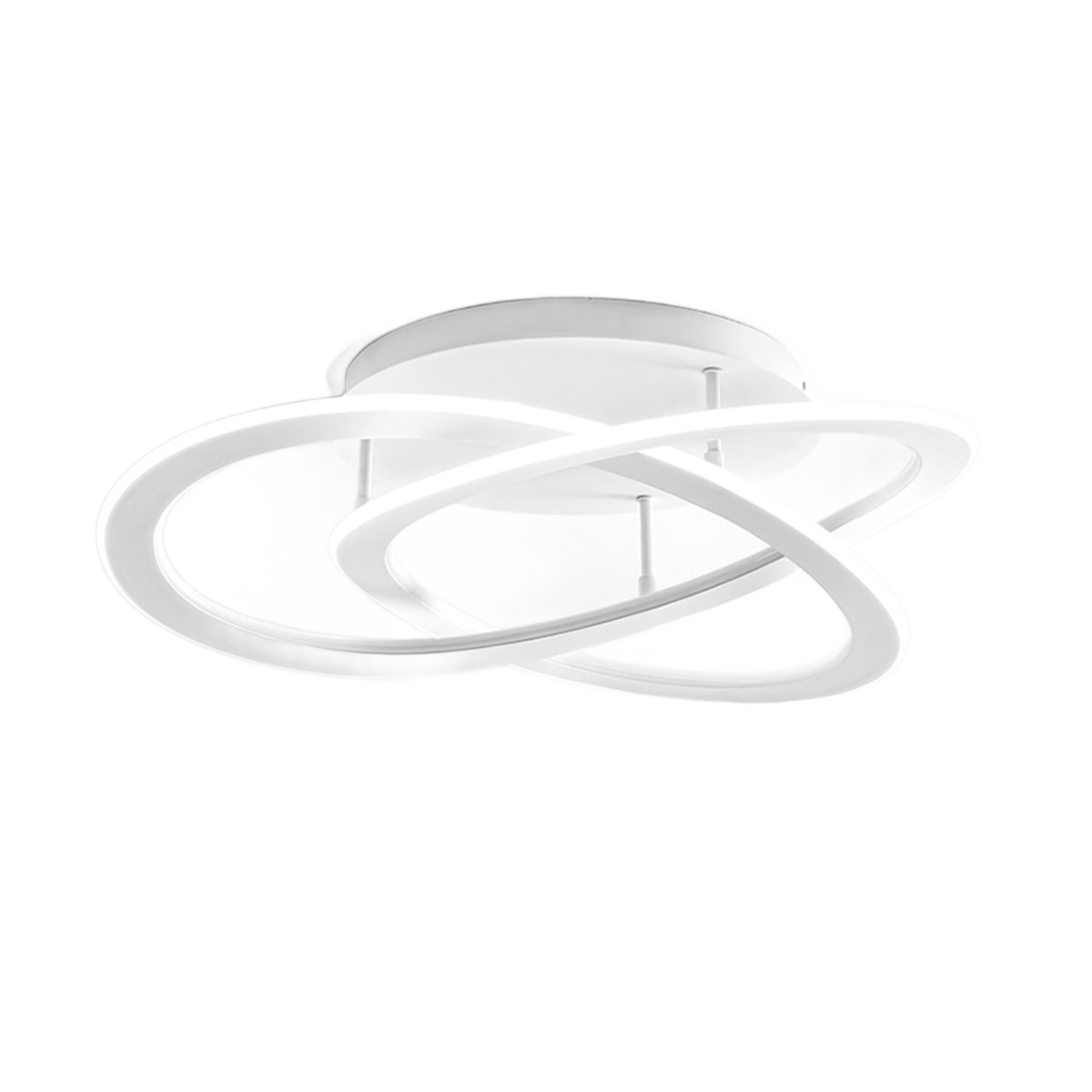 Plafonnier Yara cadre blanc satiné avec diffuseur en silicone opale blanc au design contemporain par Gea Luce Plafonnier Yara cadre blanc satiné avec diffuseur en silicone opale blanc au design contemporain par Gea Luce