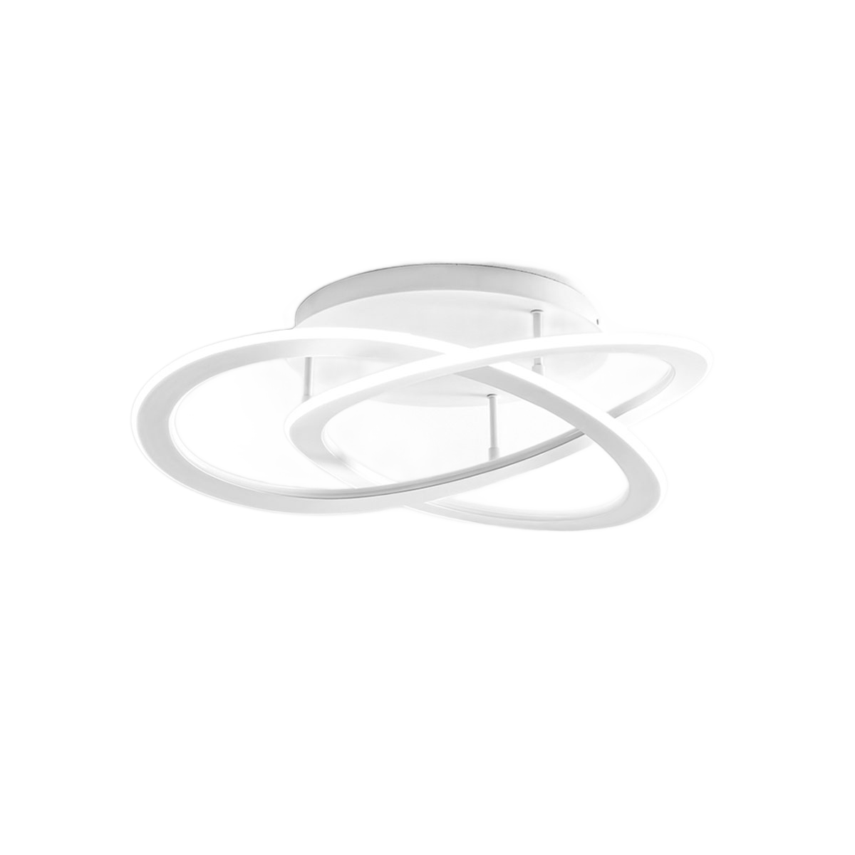 Plafonnier Yara cadre blanc satiné avec diffuseur en silicone opale blanc au design contemporain par Gea Luce Plafonnier Yara cadre blanc satiné avec diffuseur en silicone opale blanc au design contemporain par Gea Luce