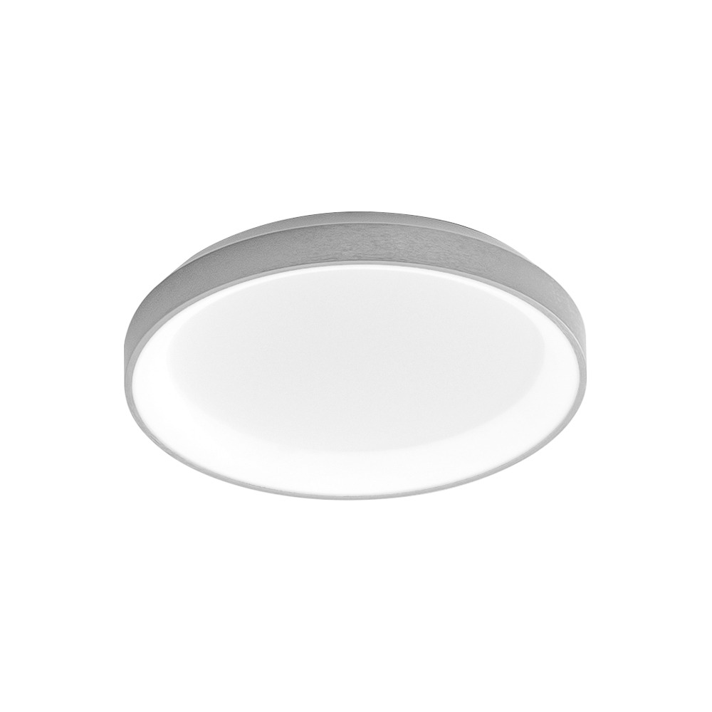 Plafonnier Krizia cadre en aluminium rond avec diffuseur en acrylique au design contemporain par Gea Luce