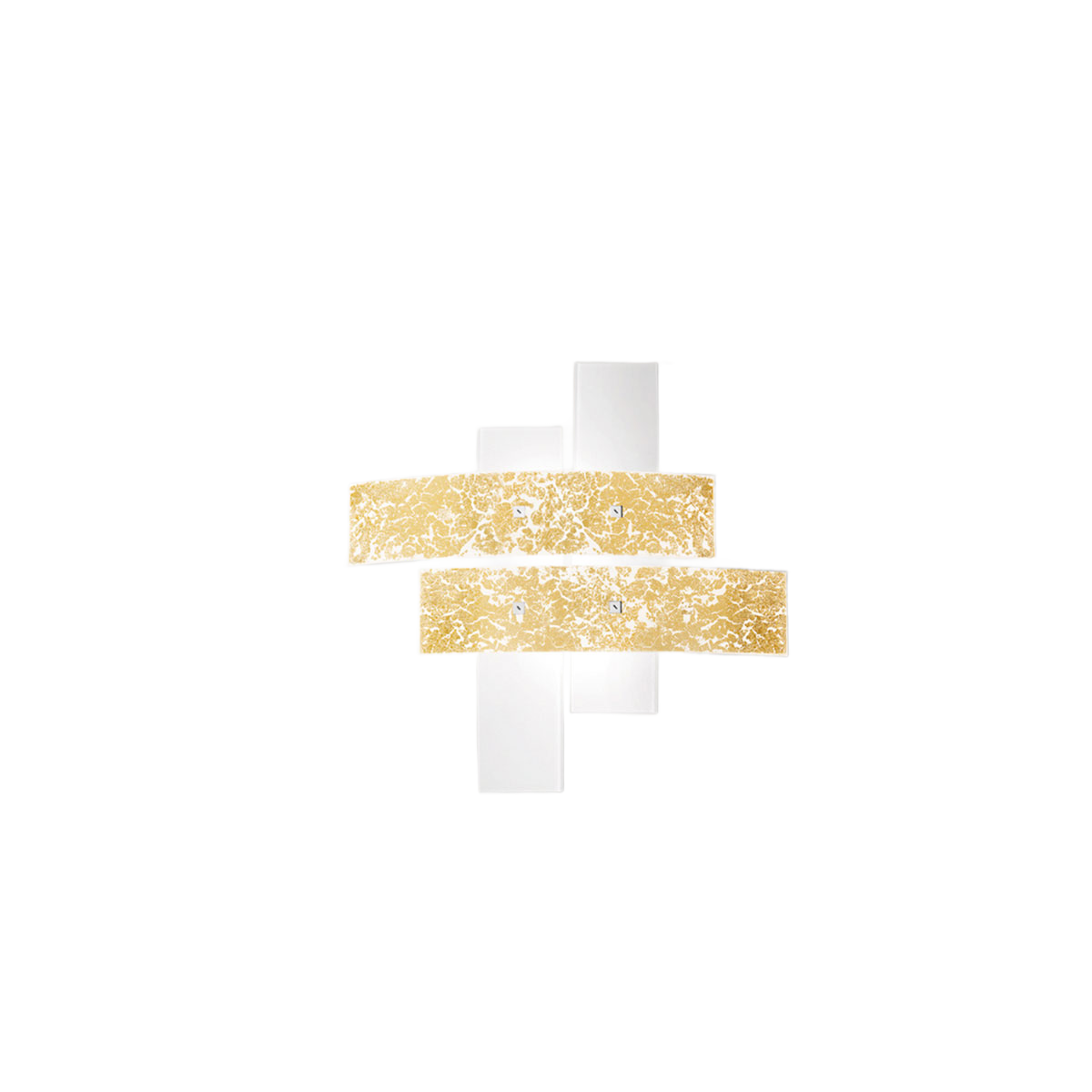 Plafonnier/Applique Lara cadre en métal avec diffuseur en verre blanc avec détails au design contemporain par Gea Luce Plafonnier/Applique Lara cadre en métal avec diffuseur en verre blanc avec détails au design contemporain par Gea Luce
