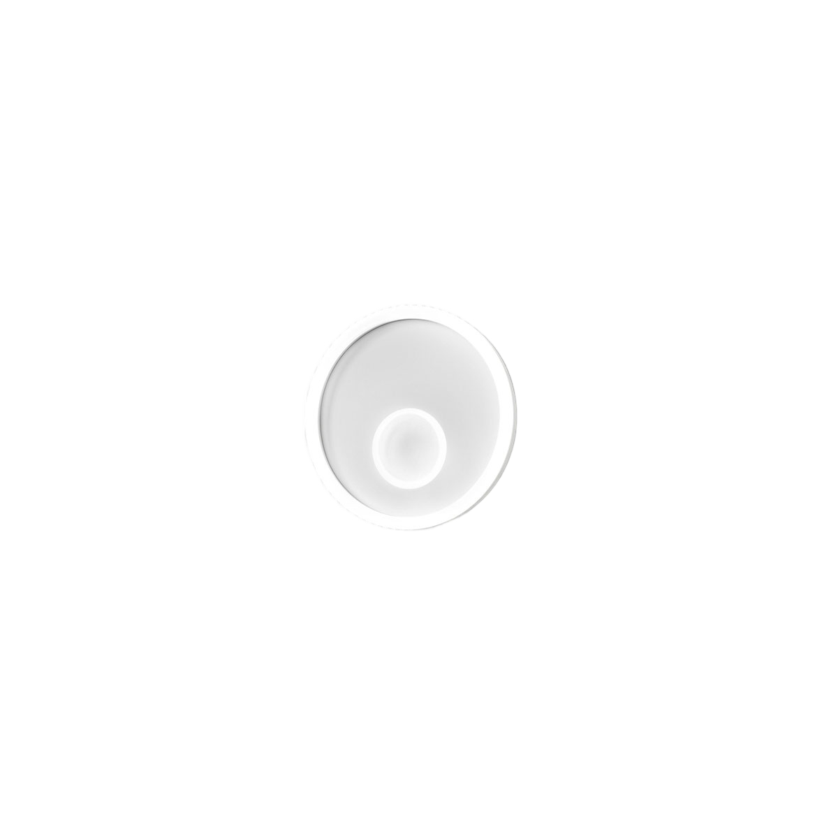 Plafonnier Mélanie cadre en aluminium avec diffuseur en méthacrylate blanc satiné au design contemporain par Gea Luce