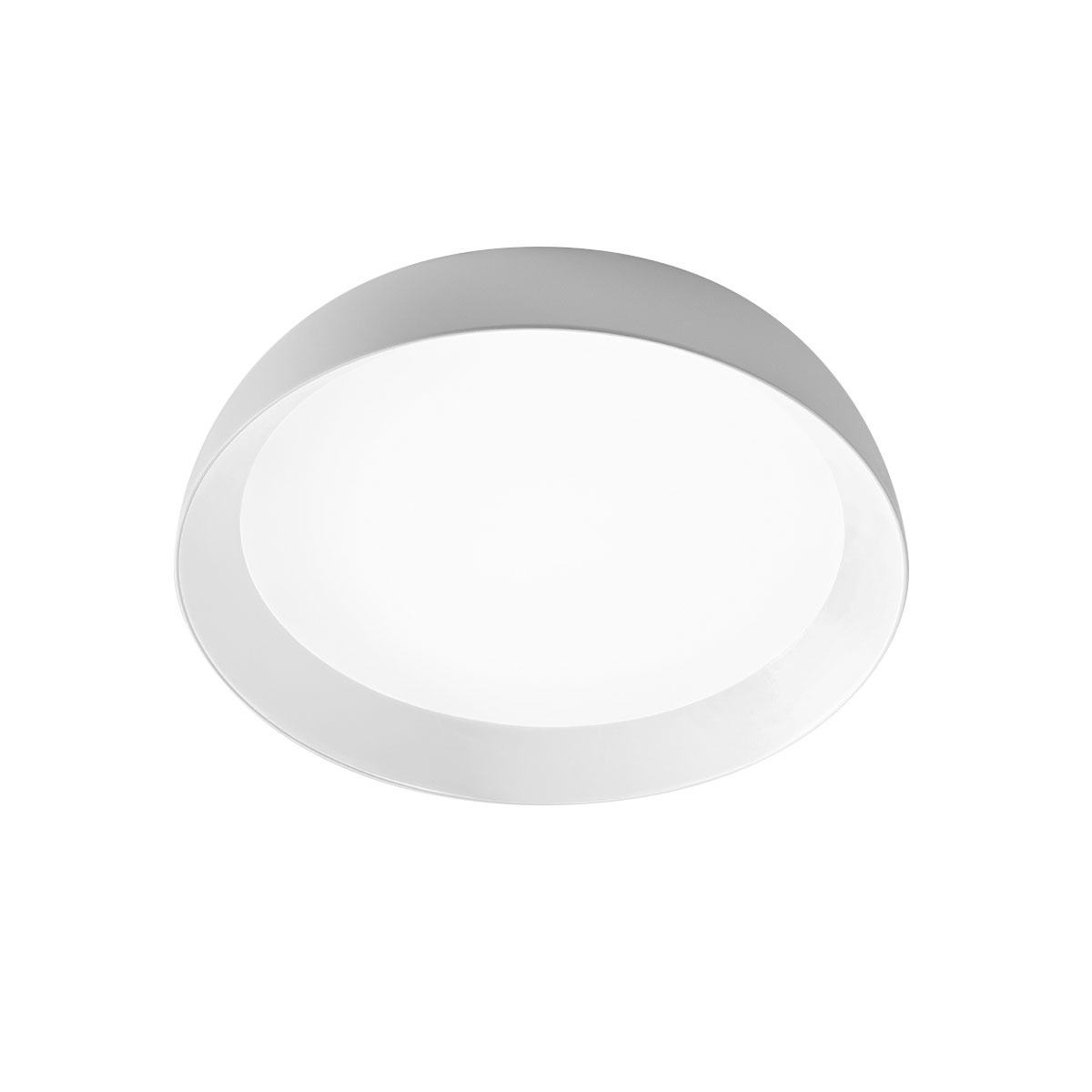 Plafonnier Sheila cadre en aluminium avec diffuseur en méthacrylate au design contemporain par Gea Luce