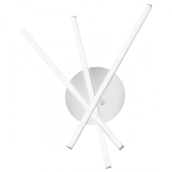 Plafonnier/Applique Tullia cadre en aluminium satiné blanc avec diffuseur en en silicone au design contemporain par Gea Luce