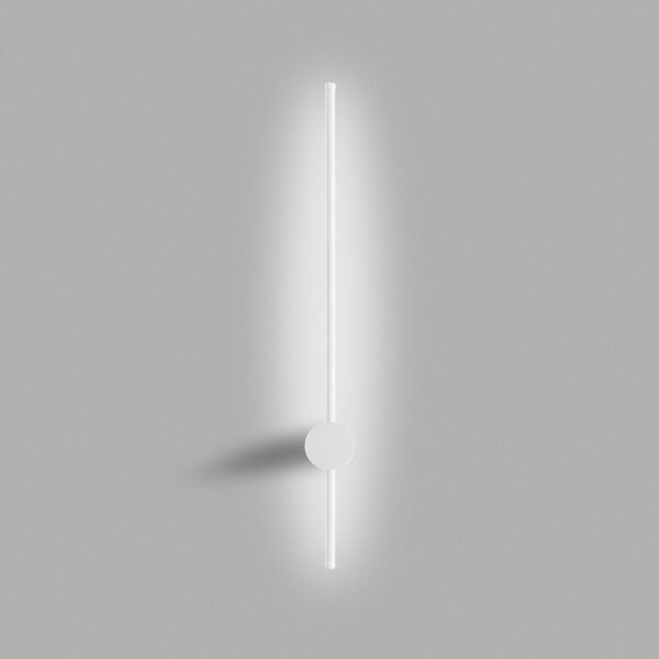 Applique murale Enila structure en aluminium avec diffuseur en silicone blanc par Gea Luce