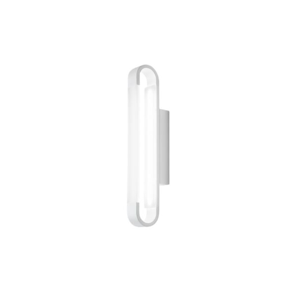 Applique murale Gap 470C en aluminium avec diffuseur en acrylique satinée transparente au design contemporain par Gea Luce