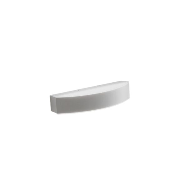 Applique murale Gap 500C en aluminium avec diffuseur en acrylique blanc au design contemporain par Gea Luce