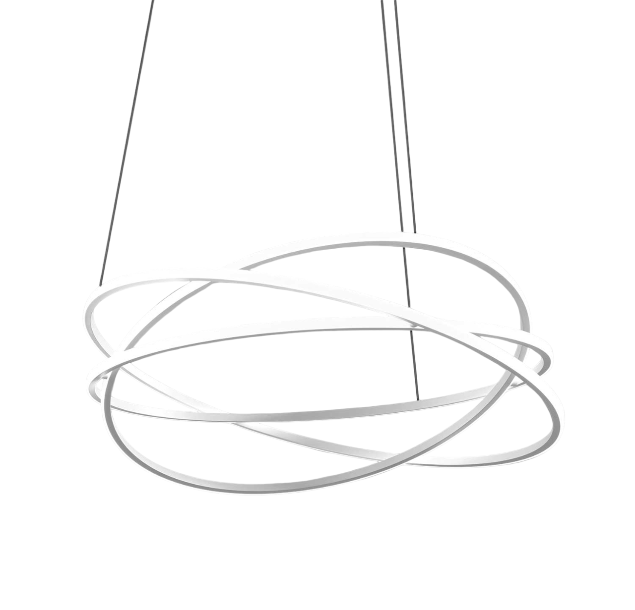 Suspension Atia base en aluminium avec diffuseur en verre blanc opale au design contemporain par Gea Luce Suspension Atia base en aluminium avec diffuseur en verre blanc opale au design contemporain par Gea Luce