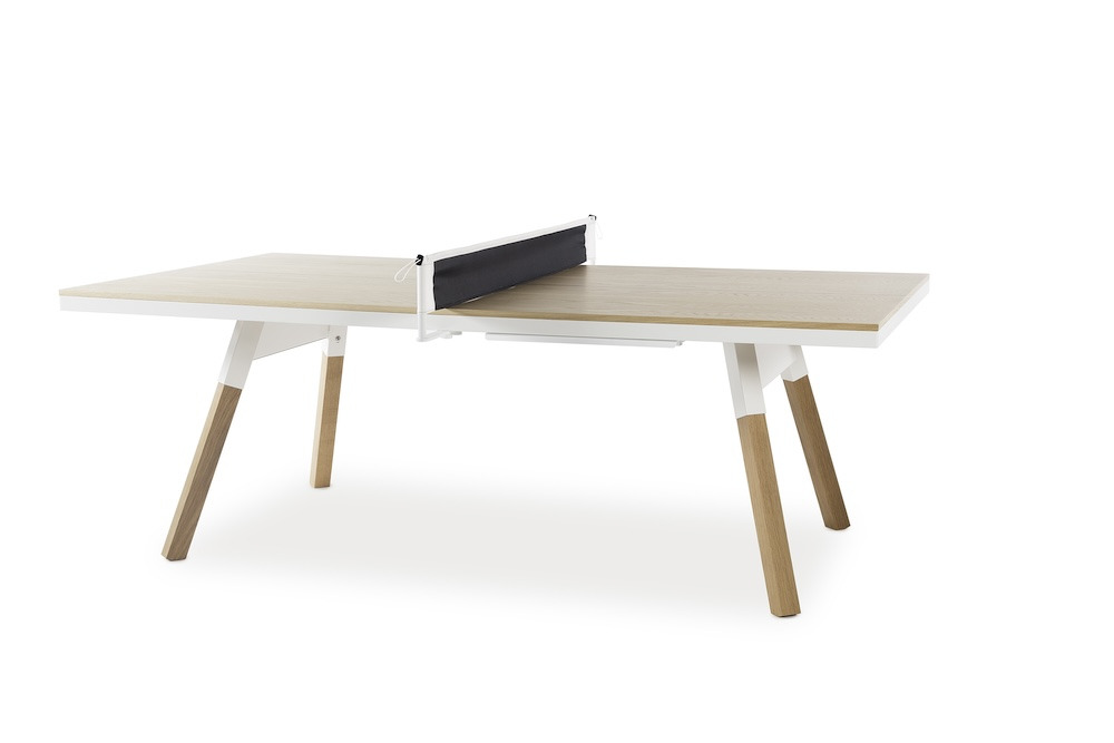 Table de Ping Pong intérieur You and Me en bois de chêne par Antoni Pallejà Office x RS Barcelona