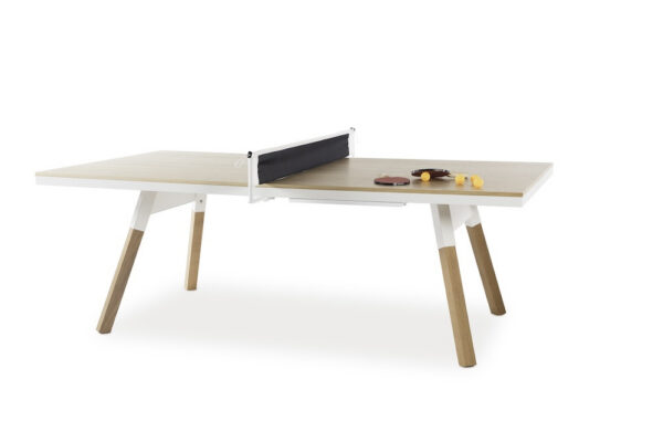 Table de Ping Pong intérieur You and Me en bois de chêne par Antoni Pallejà Office x RS Barcelona