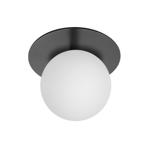 Applique murale Borra cadre en métal avec diffuseur en verre blanc opale au design contemporain par Ummo lighting