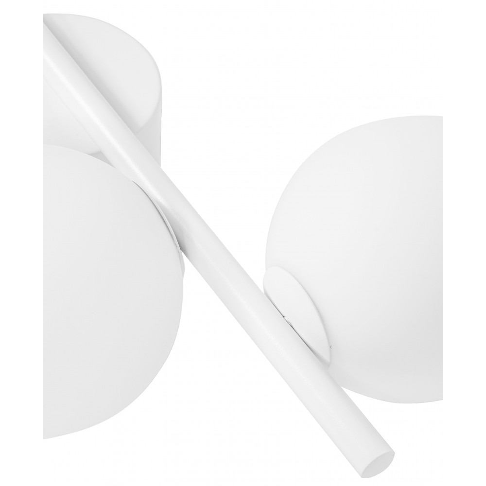 Applique murale Diplo en métal avec deux diffuseurs en verre opale au design contemporain par Ummo Lighting Applique murale Diplo en métal avec deux diffuseurs en verre opale au design contemporain par Ummo Lighting