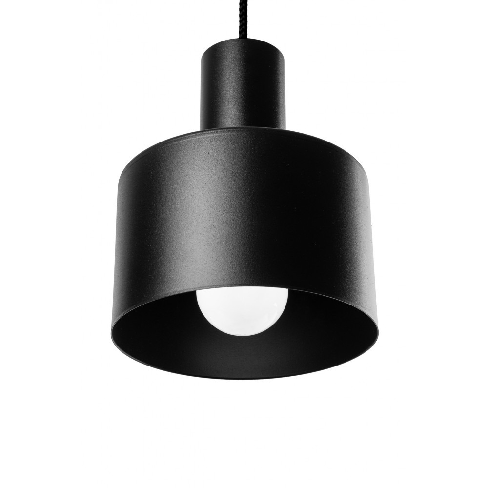 Suspension Enkel base en métal rond avec diffuseur en verre blanc au design contemporain par Ummo lighting