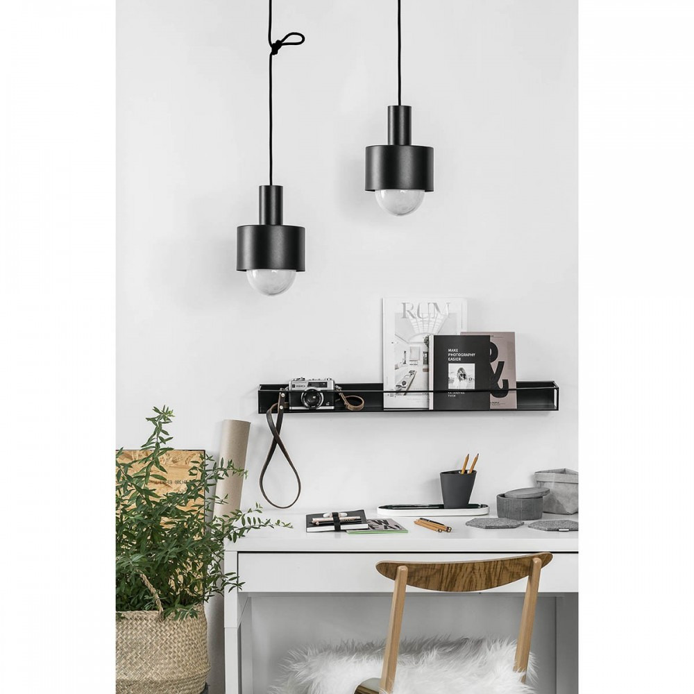 Suspension Enkel base en métal rond avec diffuseur en verre blanc au design contemporain par Ummo lighting Suspension Enkel base en métal rond avec diffuseur en verre blanc au design contemporain par Ummo lighting