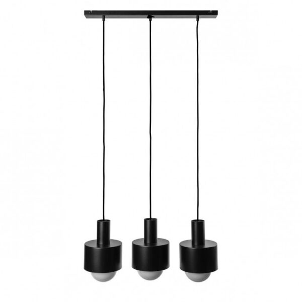 Plafonnier Enkel base en métal réglette avec diffuseur en verre blanc au design contemporain par Ummo lighting