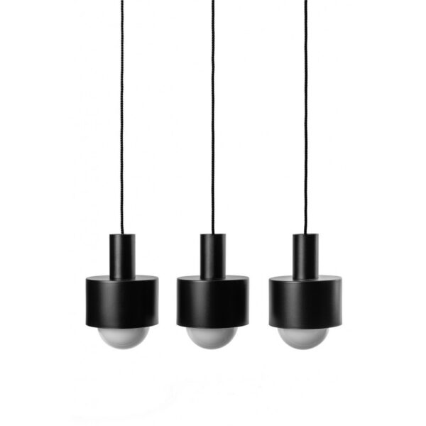 Plafonnier Enkel base en métal réglette avec diffuseur en verre blanc au design contemporain par Ummo lighting