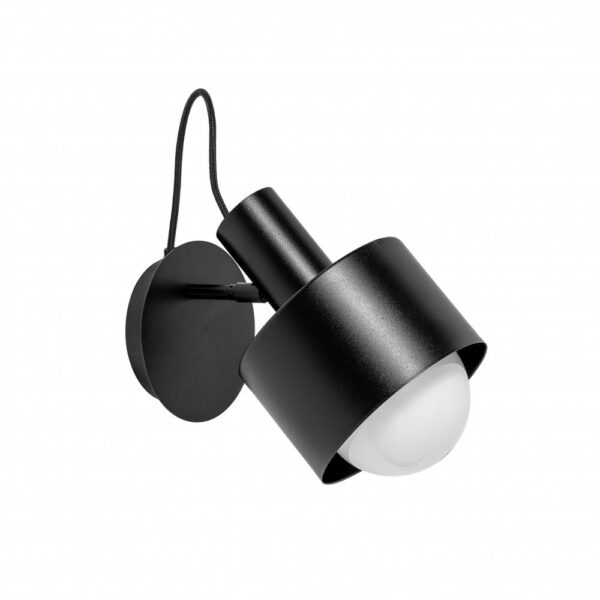 Applique murale Enkel base en métal avec diffuseur en verre blanc au design contemporain par Ummo lighting