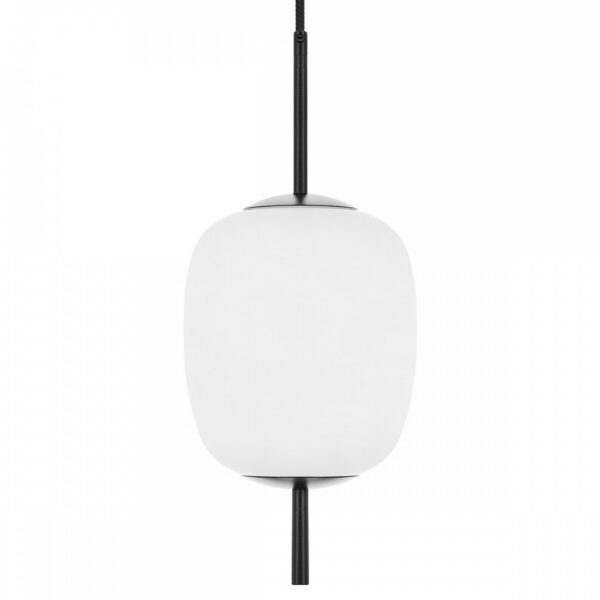 Plafonnier Epli base en métal avec abat-jour en verre blanc au design contemporain par Ummo lighting