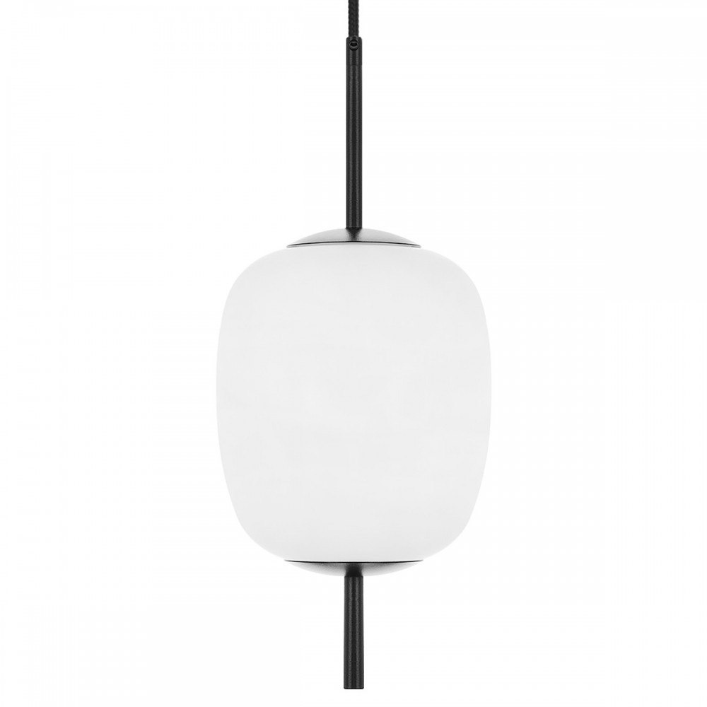 Plafonnier Epli base en métal avec abat-jour en verre blanc au design contemporain par Ummo lighting