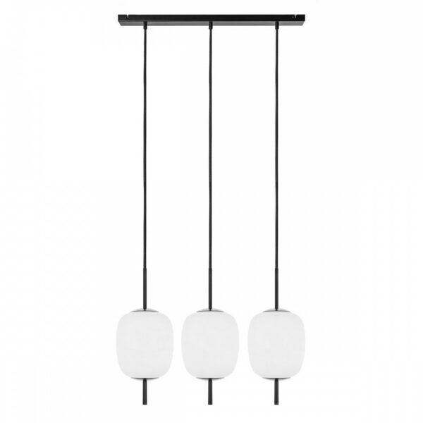 Suspension Cluster Epli base en métal avec abat-jour en verre blanc au design contemporain par Ummo lighting