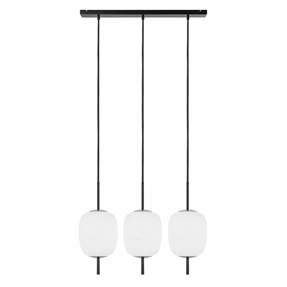 Suspension Cluster Epli base en métal avec abat-jour en verre blanc au design contemporain par Ummo lighting