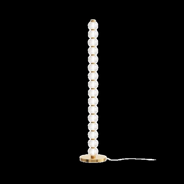 Lampadaire Amulet avec armature en métal doré et diffuseur en verre coulé gaufré au design contemporain par Maytoni