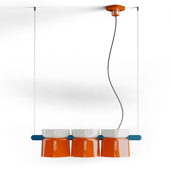 Suspension Yakitori XL en céramique au design vintage par Ferroluce