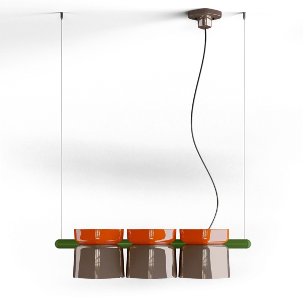 Suspension Yakitori XL en céramique au design vintage par Ferroluce