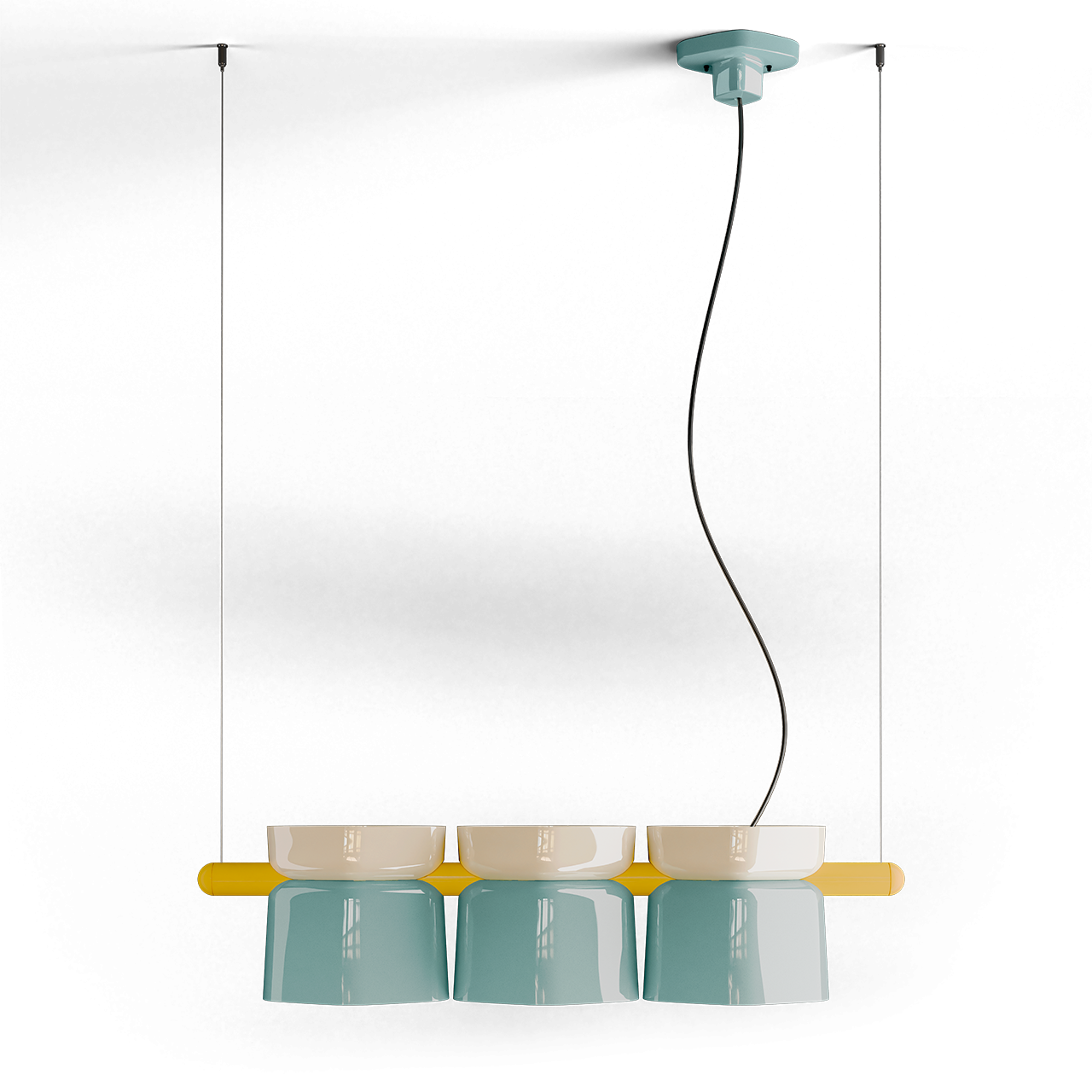Suspension Yakitori XL en céramique au design vintage par Ferroluce Suspension Yakitori XL en céramique au design vintage par Ferroluce