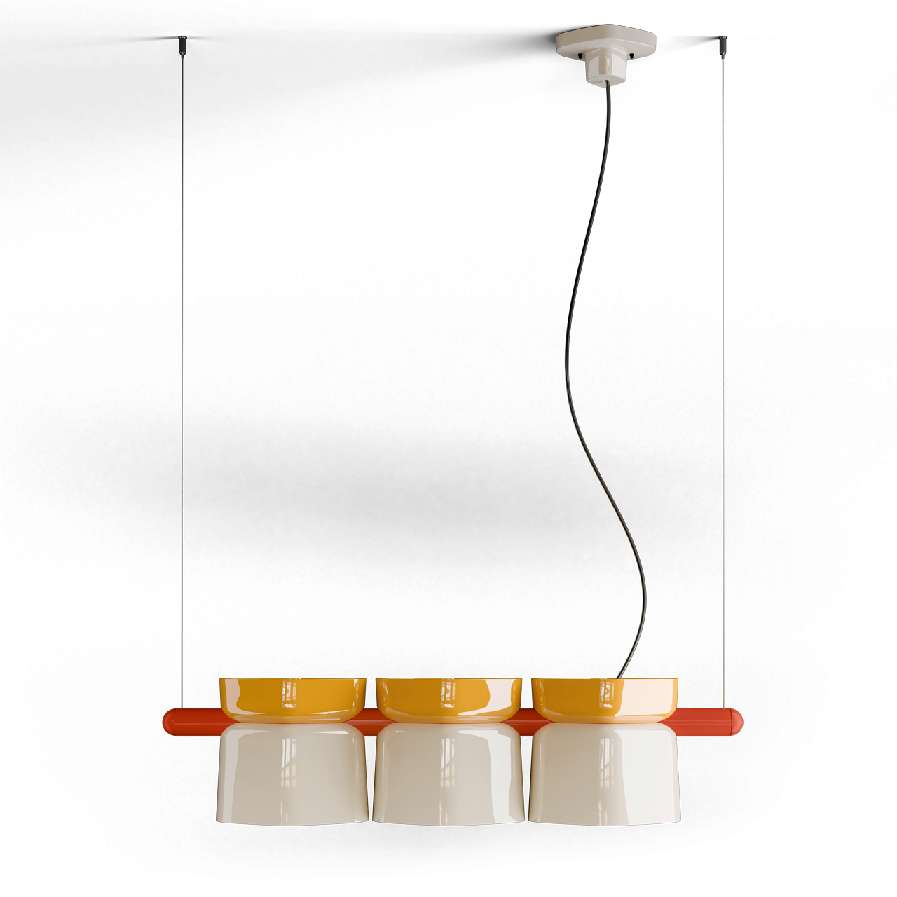 Suspension Yakitori XL en céramique au design vintage par Ferroluce Suspension Yakitori XL en céramique au design vintage par Ferroluce