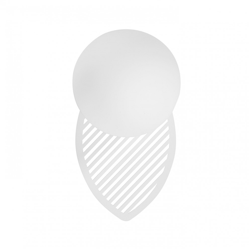 Applique murale Fyllo base en métal et détail feuille avec diffuseur en verre opale au design contemporain par Ummo Lighting Applique murale Fyllo base en métal et détail feuille avec diffuseur en verre opale au design contemporain par Ummo Lighting