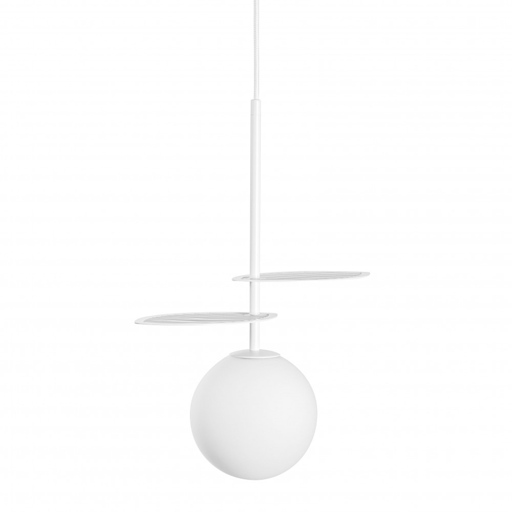 Suspension Fyllo base en métal et détail feuille avec diffuseur en verre opale au design contemporain par Ummo Lighting Suspension Fyllo base en métal et détail feuille avec diffuseur en verre opale au design contemporain par Ummo Lighting