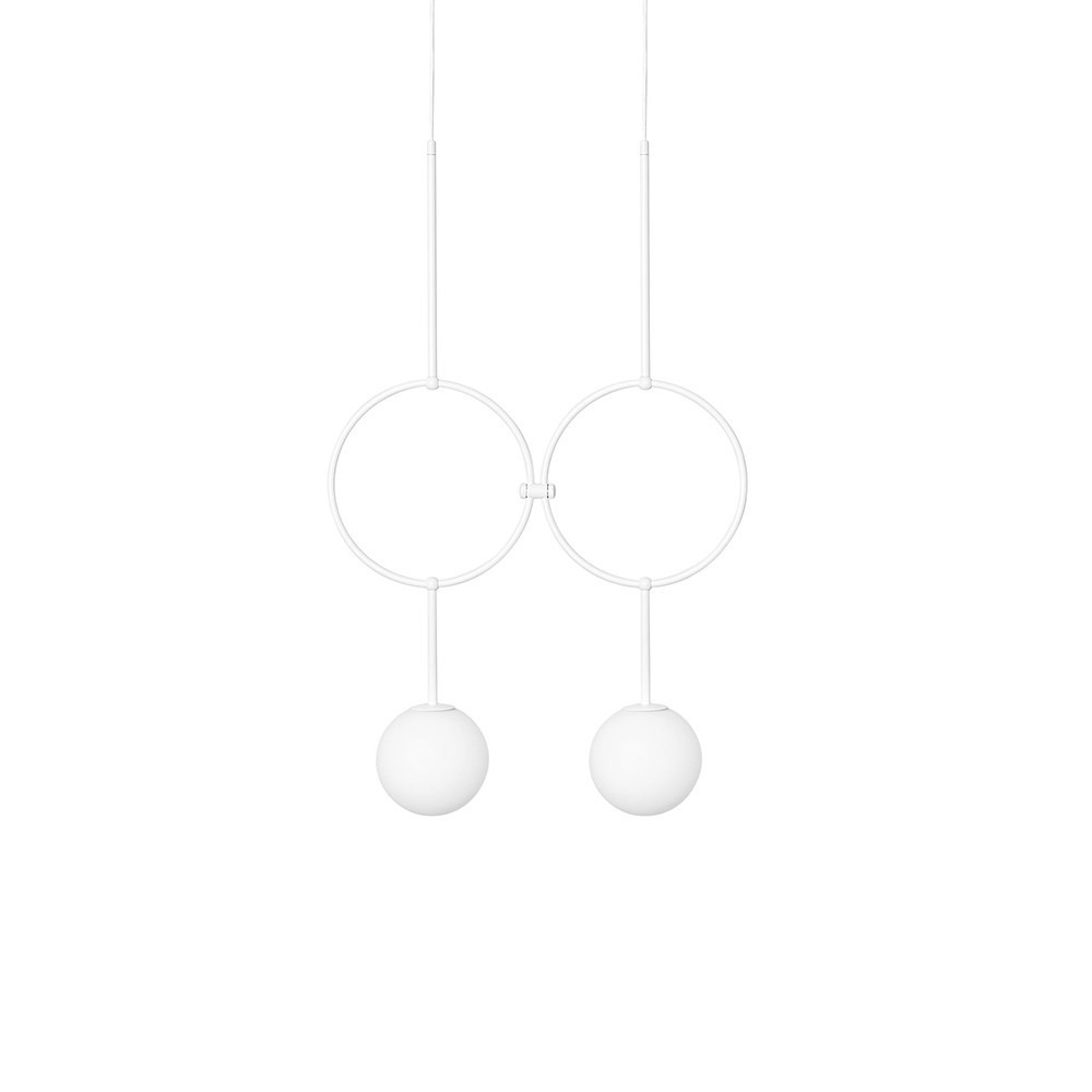 Suspension Isuulla base en métal et détail ronde avec abat-jour en verre opale suspendu au design contemporain par Ummo lighting Suspension Isuulla base en métal et détail ronde avec abat-jour en verre opale suspendu au design contemporain par Ummo lighting