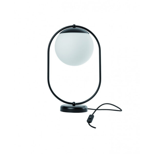 Lampe à poser Koban cadre en métal en forme d'ellipse et diffuseur en verre au design contemporain par Ummo lighting