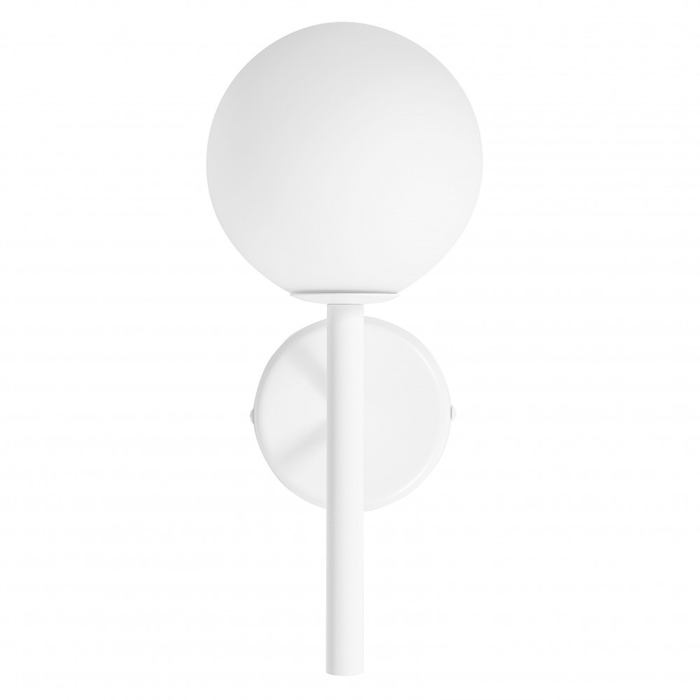 Applique murale Kop cadre en métal en forme de tube avec diffuseur en boule de verre au design contemporain par Ummo lighting Applique murale Kop cadre en métal en forme de tube avec diffuseur en boule de verre au design contemporain par Ummo lighting