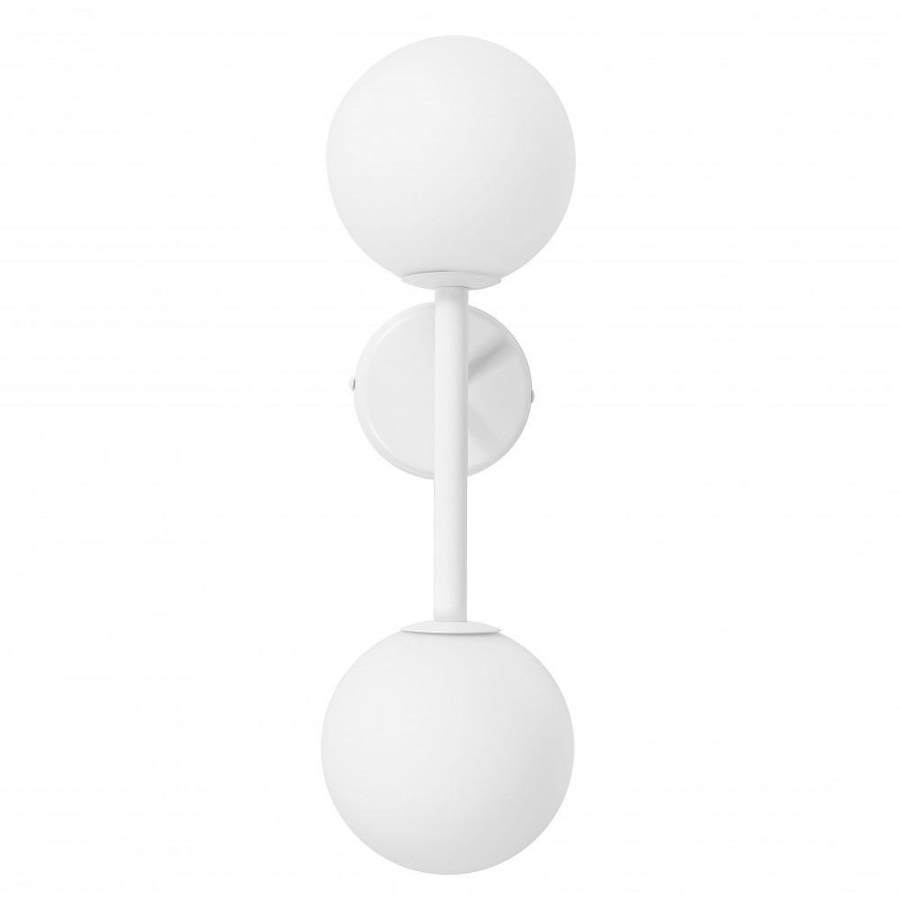 Applique murale Kop cadre en métal en forme de tube avec diffuseur en boule de verre au design contemporain par Ummo lighting Applique murale Kop cadre en métal en forme de tube avec diffuseur en boule de verre au design contemporain par Ummo lighting