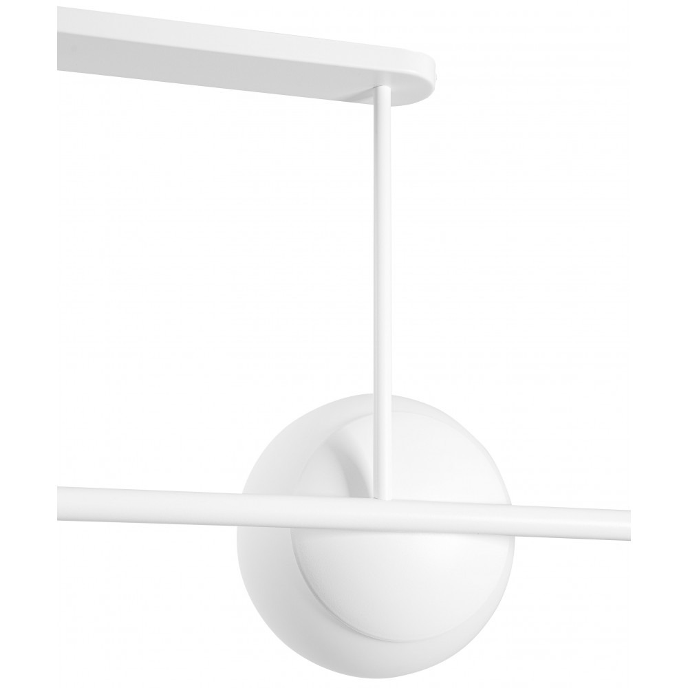 Plafonnier Kop base en métal linéaire avec diffuseur en boule de verre opale au design contemporain par Ummo Lighting Plafonnier Kop base en métal linéaire avec diffuseur en boule de verre opale au design contemporain par Ummo Lighting