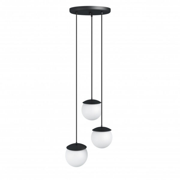 Suspension Kuul cluster base en métal circulaire avec diffuseur en verre au design contemporain par Ummo Lighting