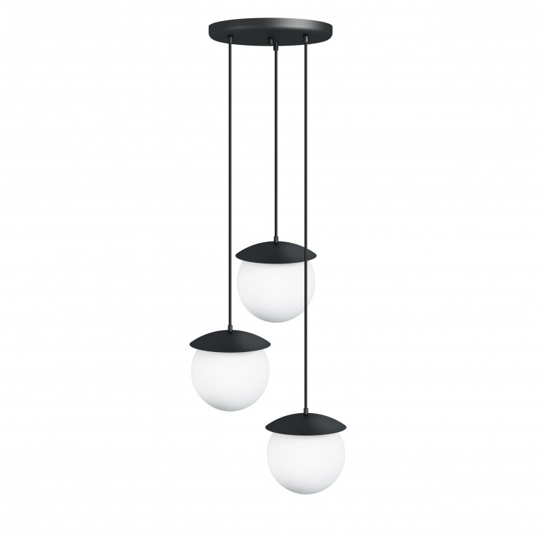 Suspension Kuul cluster base en métal circulaire avec diffuseur en verre au design contemporain par Ummo Lighting Suspension Kuul cluster base en métal circulaire avec diffuseur en verre au design contemporain par Ummo Lighting