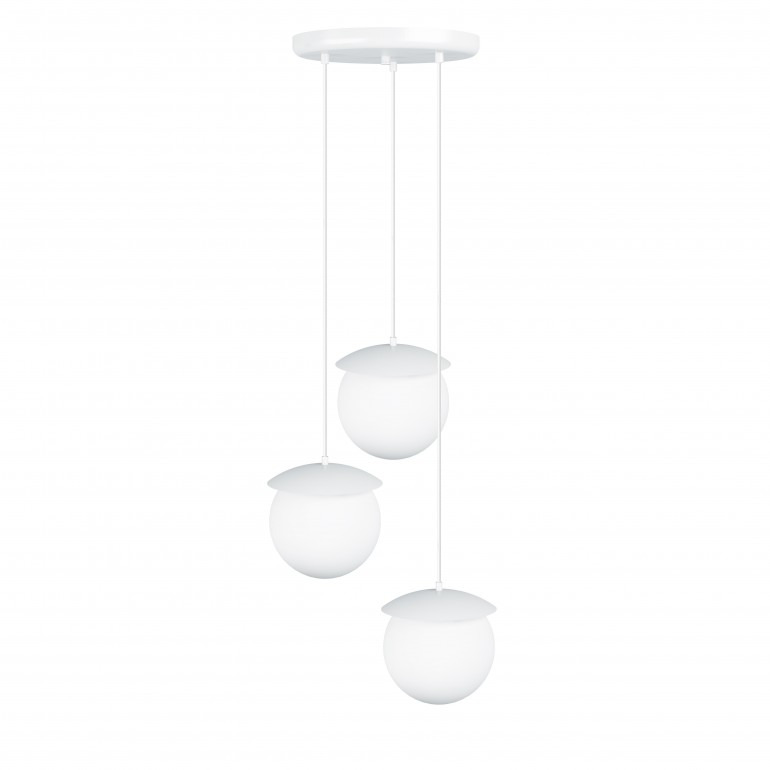 Suspension Kuul cluster base en métal circulaire avec diffuseur en verre au design contemporain par Ummo Lighting Suspension Kuul cluster base en métal circulaire avec diffuseur en verre au design contemporain par Ummo Lighting