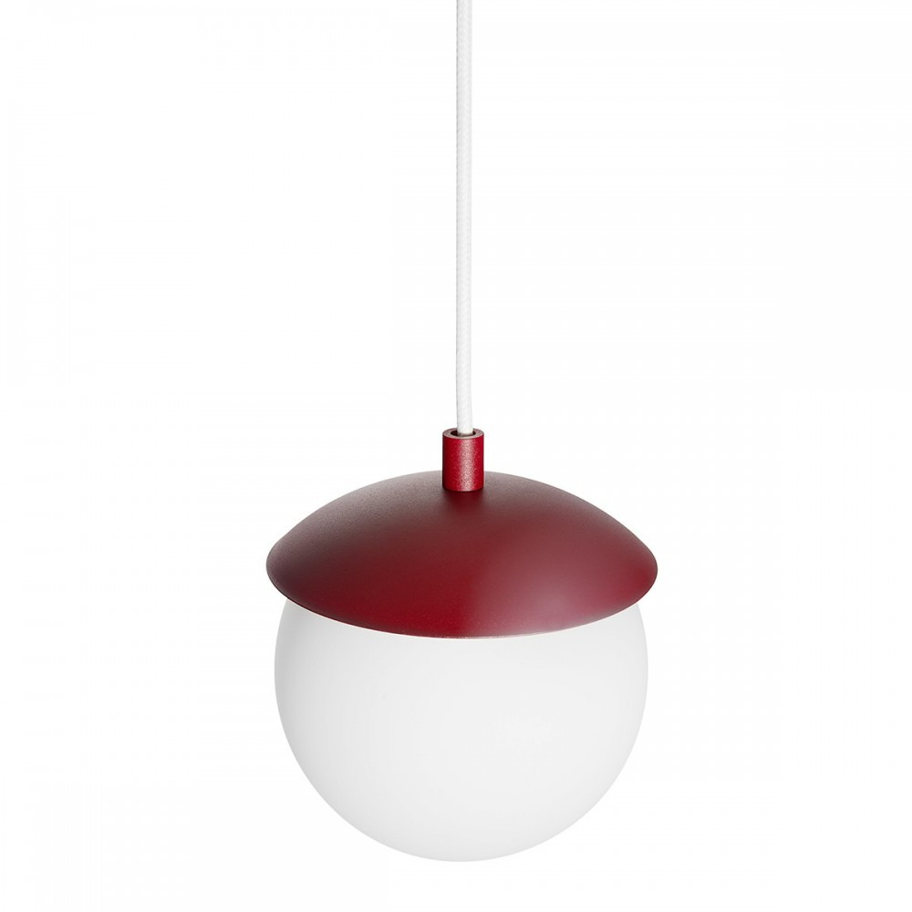 Suspension Kuul Simple base en métal avec diffuseur en boule de verre opale au design contemporain par Ummo Lighting Suspension Kuul Simple base en métal avec diffuseur en boule de verre opale au design contemporain par Ummo Lighting
