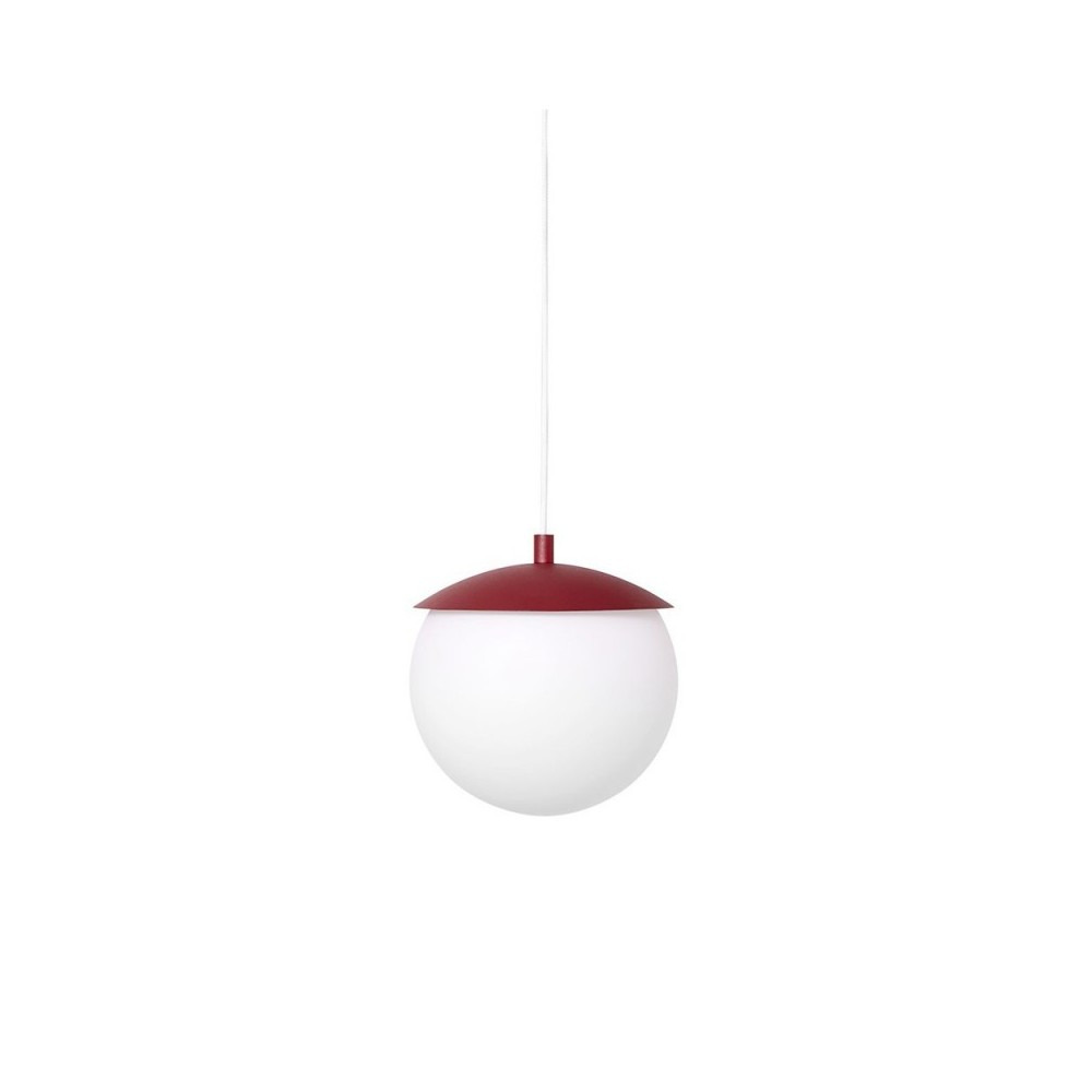 Suspension Kuul Simple base en métal avec diffuseur en boule de verre opale au design contemporain par Ummo Lighting Suspension Kuul Simple base en métal avec diffuseur en boule de verre opale au design contemporain par Ummo Lighting