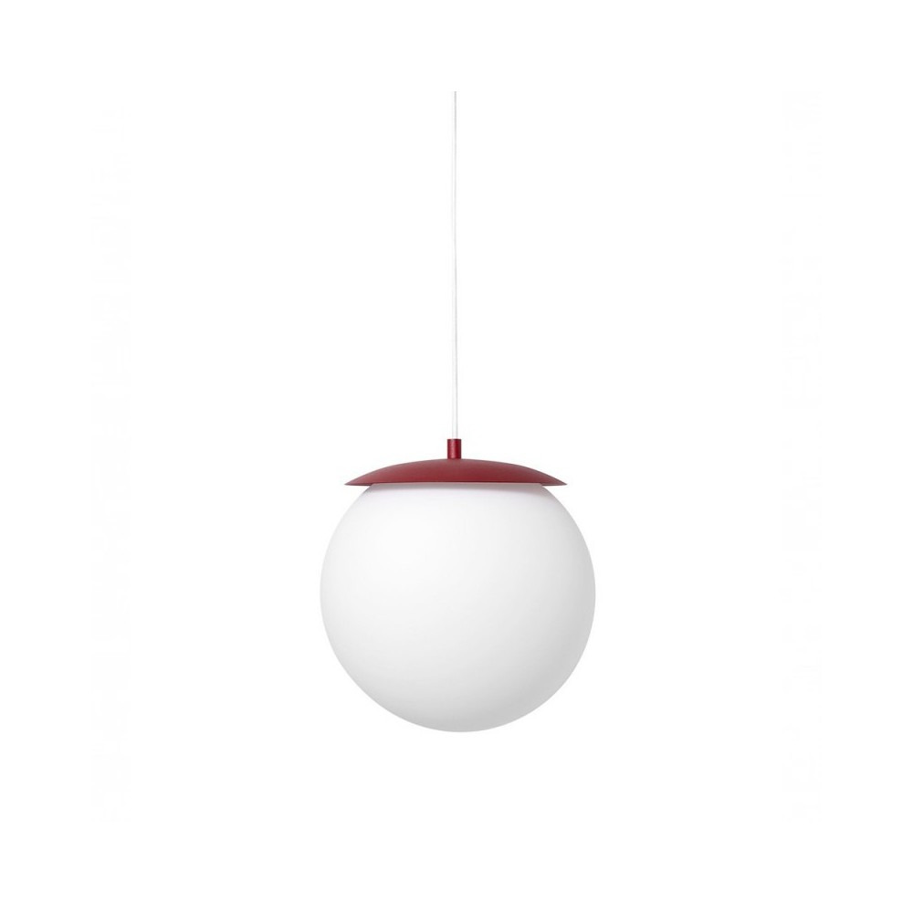 Suspension Kuul Simple base en métal avec diffuseur en boule de verre opale au design contemporain par Ummo Lighting Suspension Kuul Simple base en métal avec diffuseur en boule de verre opale au design contemporain par Ummo Lighting